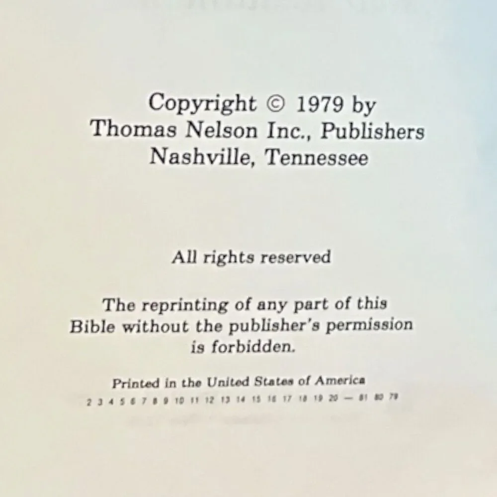 1979 Thomas Nelson NKJV New Testament Red Letter Genuine Leather Bible